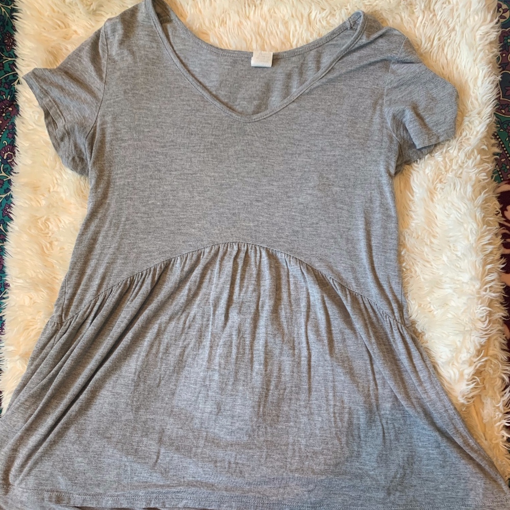 Grey Peplum Tunic